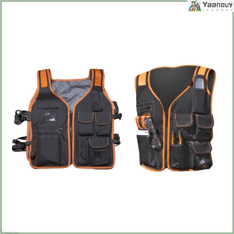 Yaa Safety Work Vest Tool Vest Maintenance Kit เสื้อกั๊กหลายกระเป๋าผ้า Oxford