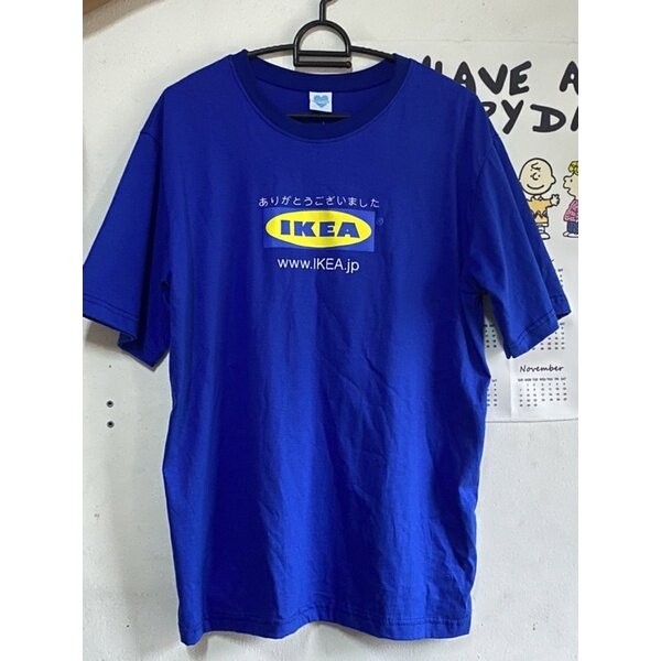 เสื้อยืดผ้าฝ้าย เสื้อยืด Oversize ลายสกรีนเสื้อ IKEAน้ำเงิน/ดำ/ขาว S-5XL