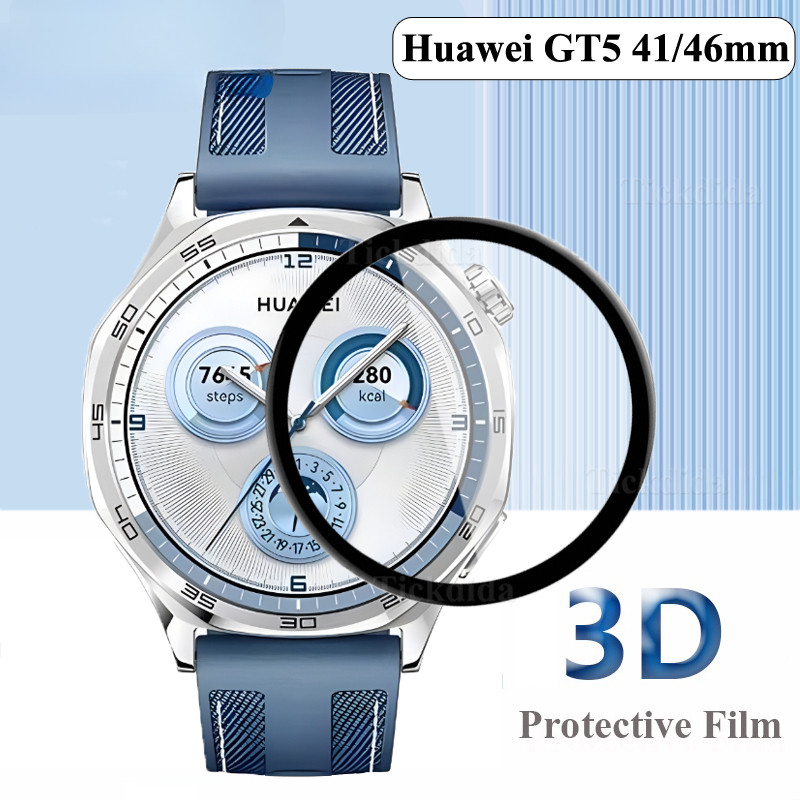 3pcsป้องกันฟิล์มสําหรับhuaweiนาฬิกาgt 5 Pro 42 มม.GT5 46 มม.41 มม.เต็มหน้าจอฟิล์มนุ่มสําหรับHuawei GT 5 GT5 46 มม.ไม่กระจกนิรภัย