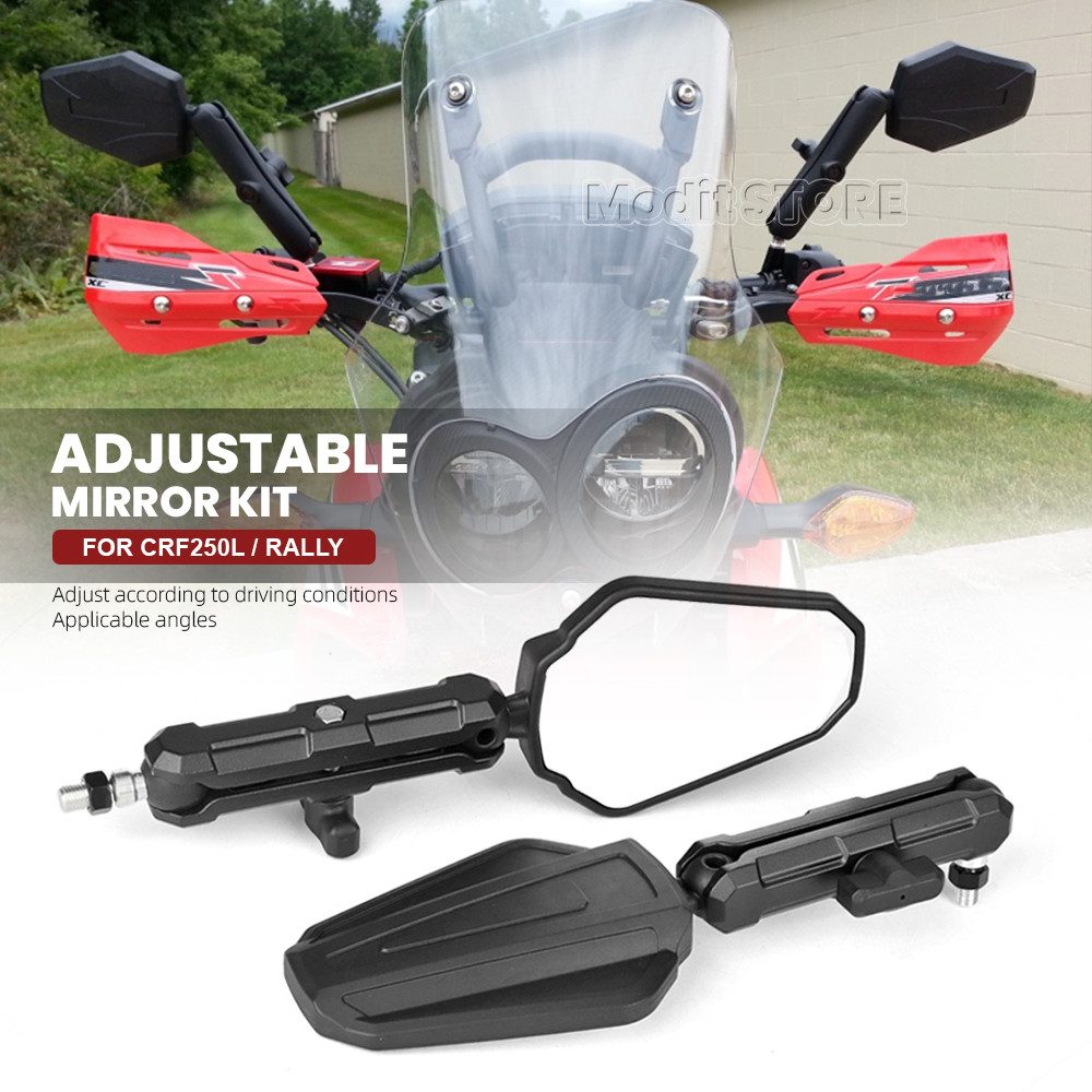 กระจกมองหลังสําหรับ HONDA XRE 300 XR 650 600R 400 250 Motard CRF 250L 300L Rally รถจักรยานยนต์ด้านข้างกระจกมองหลัง