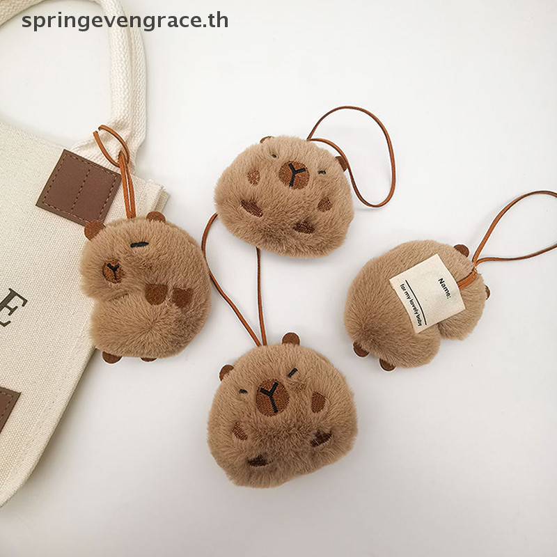 Springevengrace การ์ตูนสัตว์นุ่มพวงกุญแจตุ๊กตาน่ารักพวงกุญแจสําหรับผู้หญิงตุ๊กตาพวงกุญแจกระเป๋าเป้สะพายหลังจี้เครื่องประดับสาวของขวัญใหม่