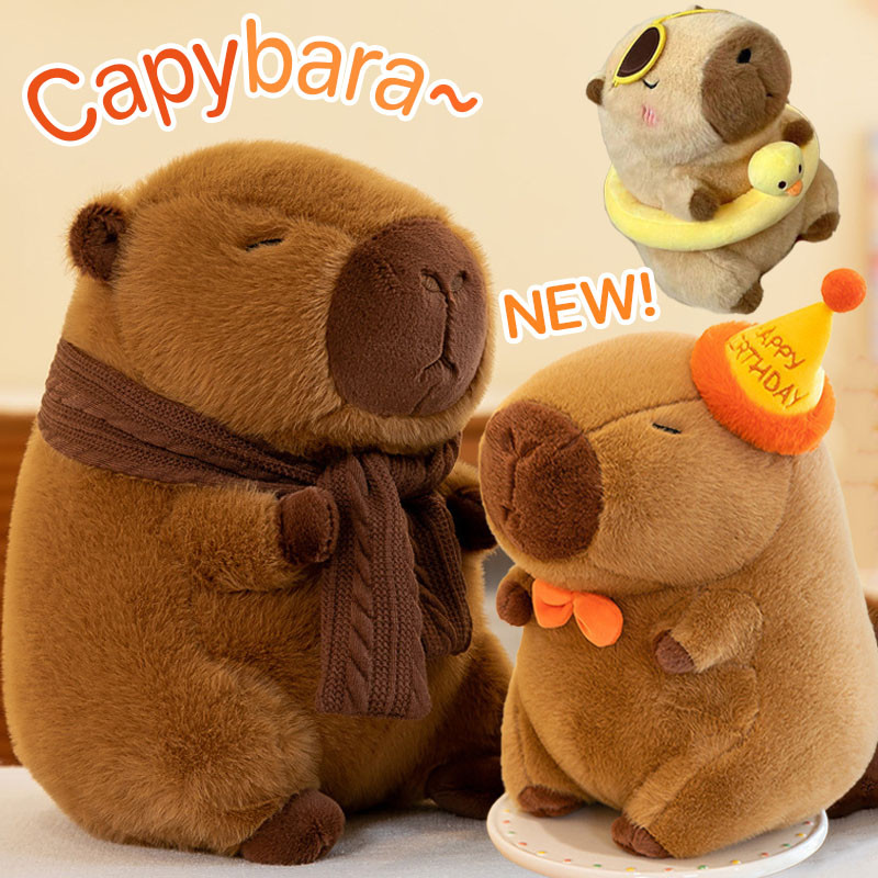 ผ้าพันคอ Capybara ตุ๊กตาตุ๊กตา ตุ๊กตาคาปิบาร่า ผ้าพันคอที่ถอดออกได้ ของเล่นเด็กผู้หญิง ของขวัญ