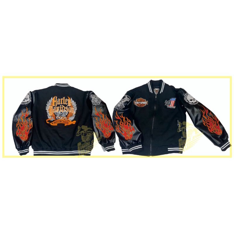 เสื้อแจ็คเก็ต Harley DAVIDSON BASEBALL API Art 961