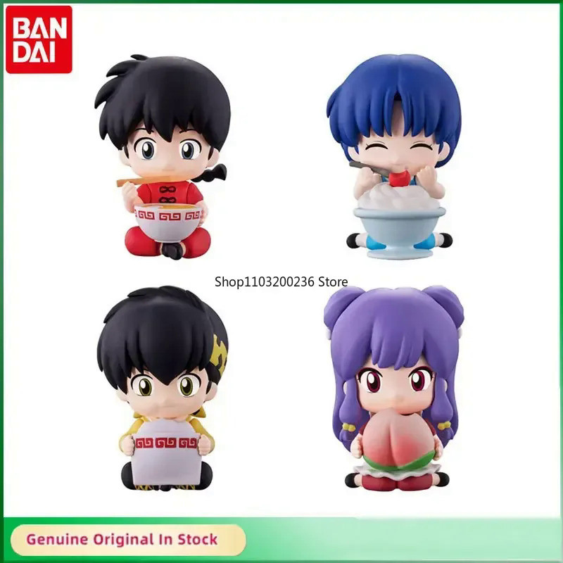 BANDAI Original Ranma 1/2 Gashapon Toys Tendou Akane Hibiki Ryoga Delicious Dim Sum Action Figure De