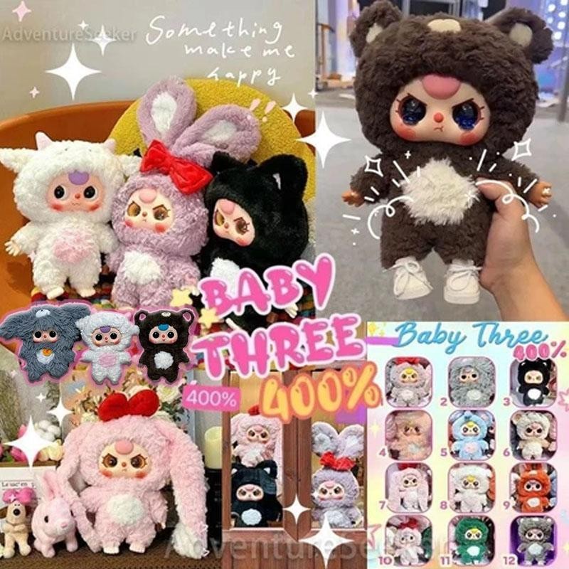 Baby three 400% | Babythree V2/V1/V3 ผลไม้ตุ๊กตาของเล่นการ์ตูน Huggable Plush ของเล่น Movable Eyes yontnth
