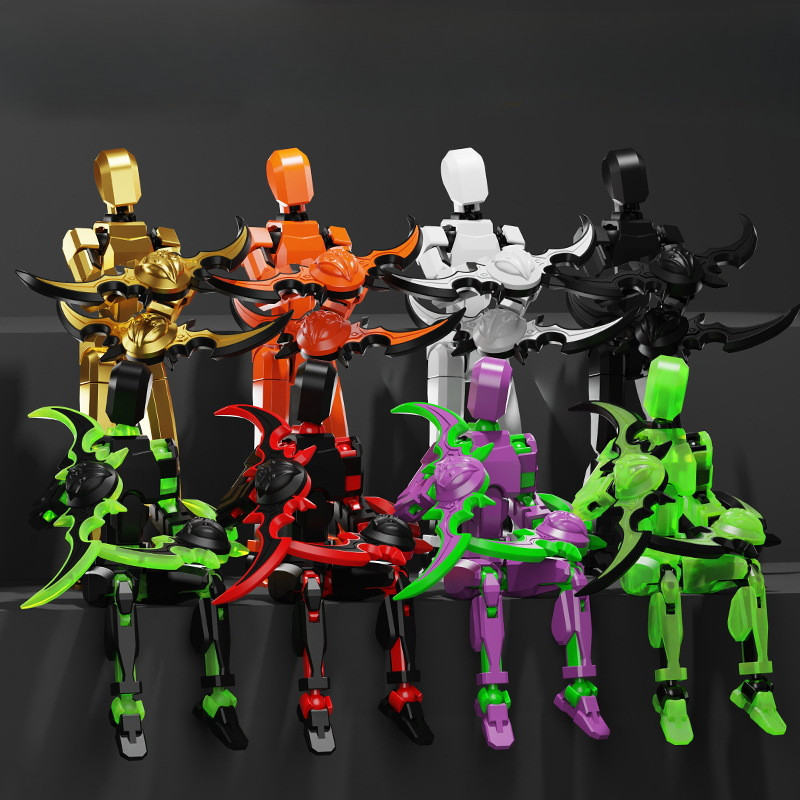 Dummy 13 Action FigureหกปีกAngel Vs Devil Movable Joints Lucky 13 Action Figureหุ่นยนต์ของเล่นDIYสร้างสรรค์ตุ๊กตาของเล่น