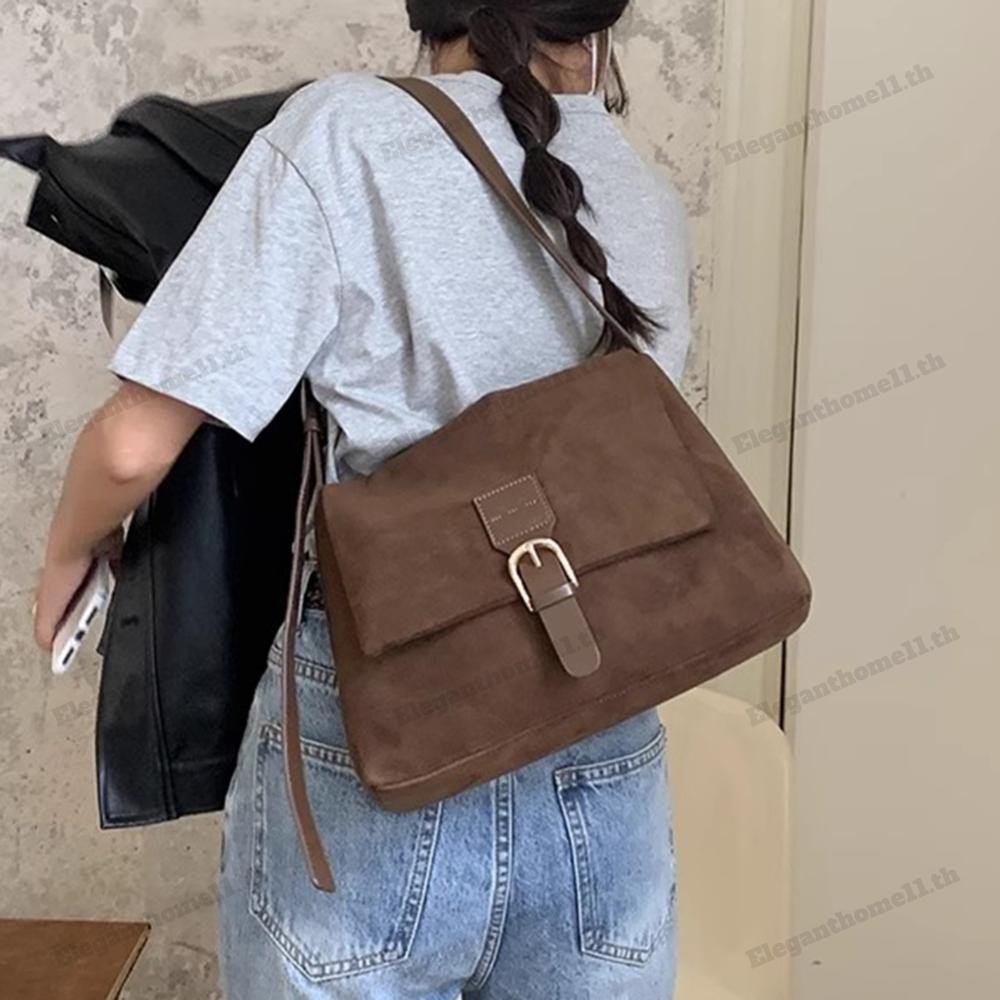 ผู้หญิง Casual Messenger Bag สายรัดปรับได้สําหรับฤดูใบไม้ร่วงและฤดูหนาวกระเป๋า Satchel อินเทรนด์อเนกประสงค์และแฟชั่น