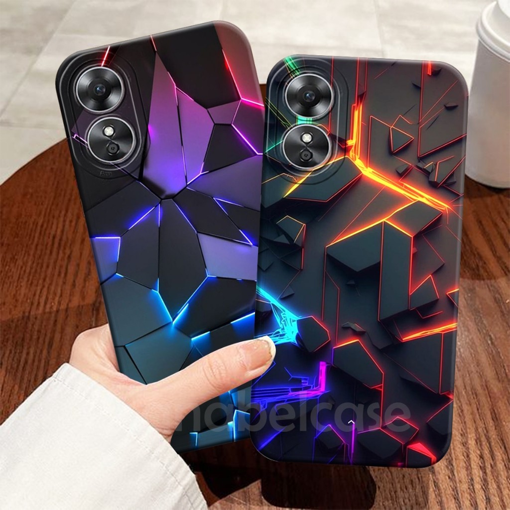 Softcase po a17 A18 a38 a17k a58 4G a78 4G a78 5G a79 a98 Reno 10 11 11 11 Abstract Dark Cool Wallpa