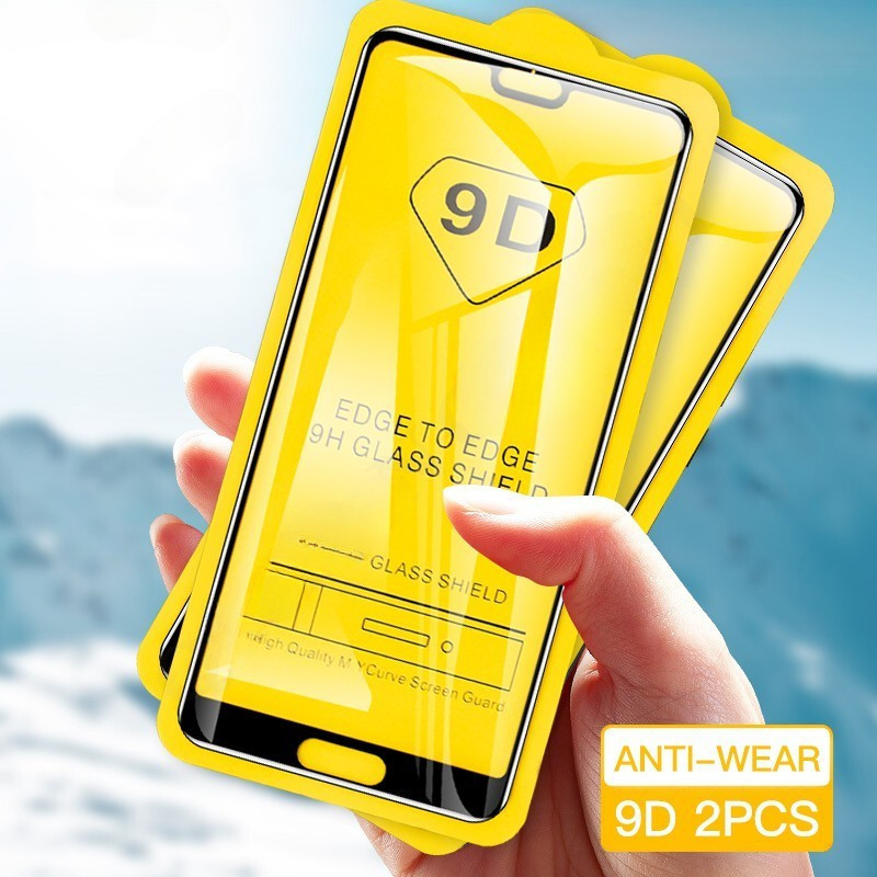 1-2 ชิ้น 9D กระจกนิรภัยสําหรับ Huawei Y5 Y6 Y7 Y7A Y9S Pro Y9 Prime 2019 Y6 2018 Y6P Y7P Y8P 2020 No