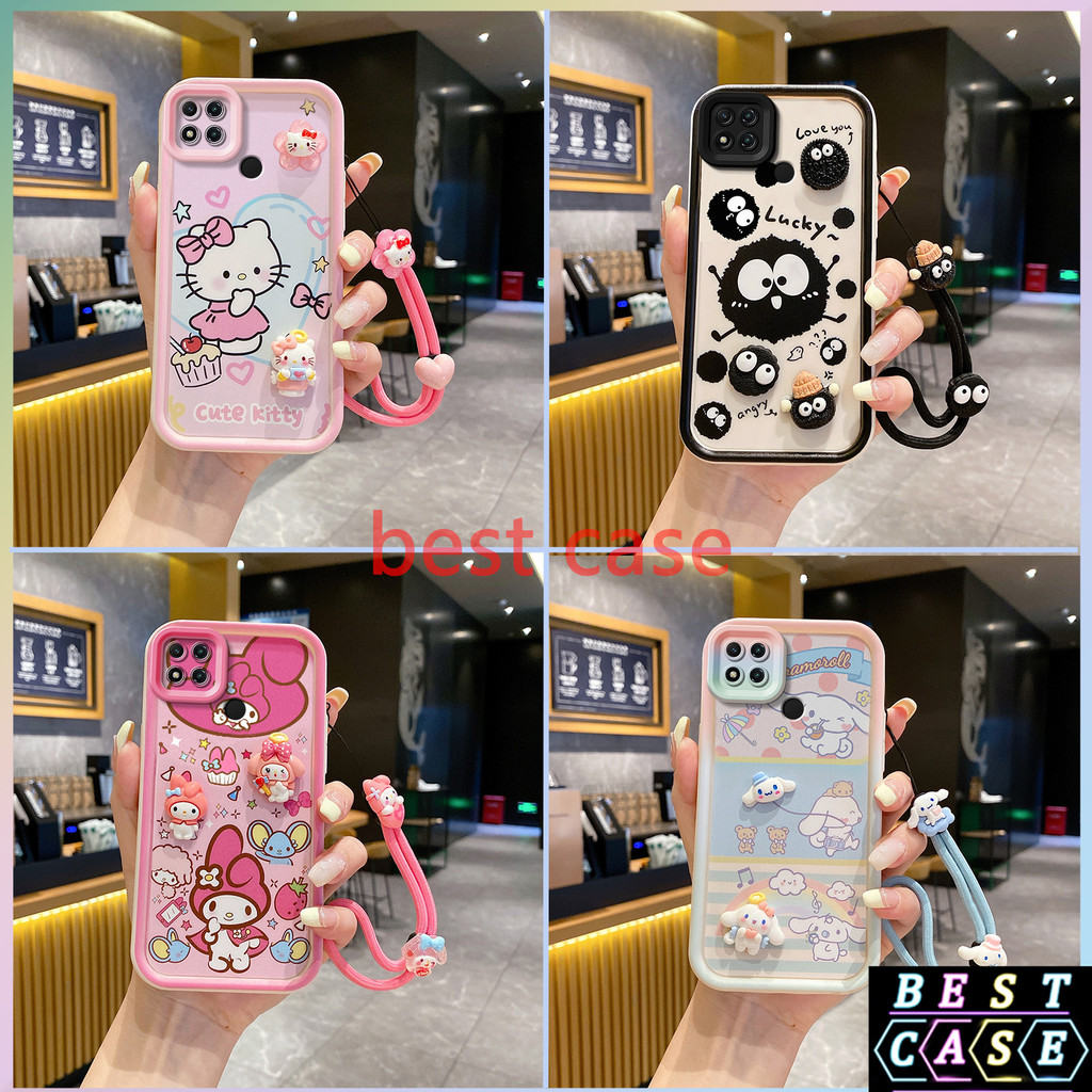 เคส Redmi 9C เคส Cinnamoroll และ ‌Hello Kitty ลายการ์ตูนสามมิติรูปตุ๊กตาเคสโทรศัพท์นุ่มน่ารัก XX-TYGZ