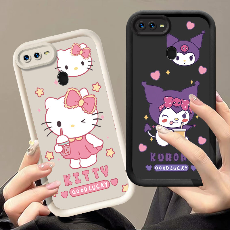เคส oppo f9 Hello kitty&Kuromi เคสโทรศัพท์สําหรับ กรณี oppo a5s f9 pro a12 a7 ฝาครอบ bts