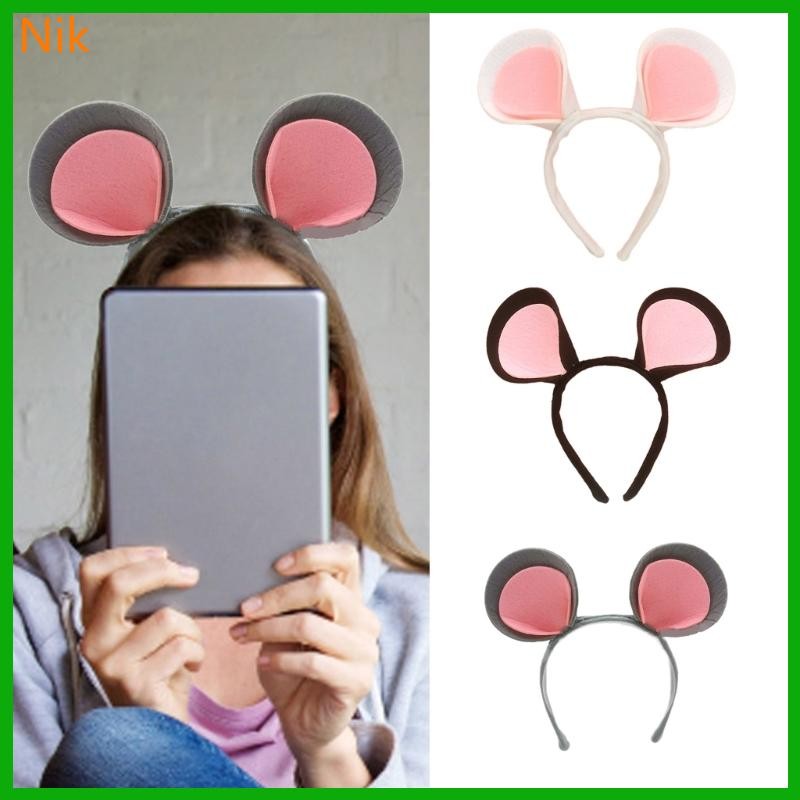 Cute Halloween Mouse Ear Hairhoop Kids Dress Up Headband Carnival Party Hairband