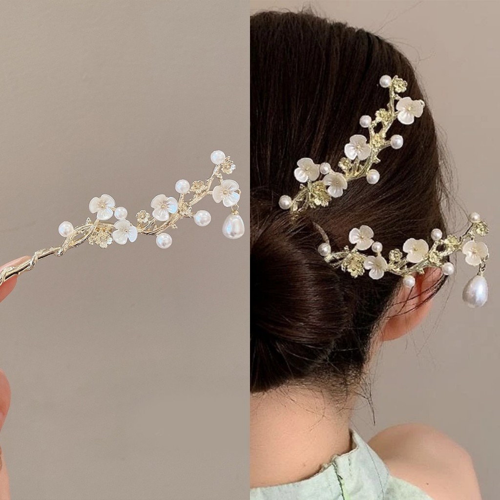 ปิ่นปักผมจีนโบราณ ประดับผมจีน ลายสวย สไตล์เรียบง่าย 1ชิ้น - รูปที่ 5