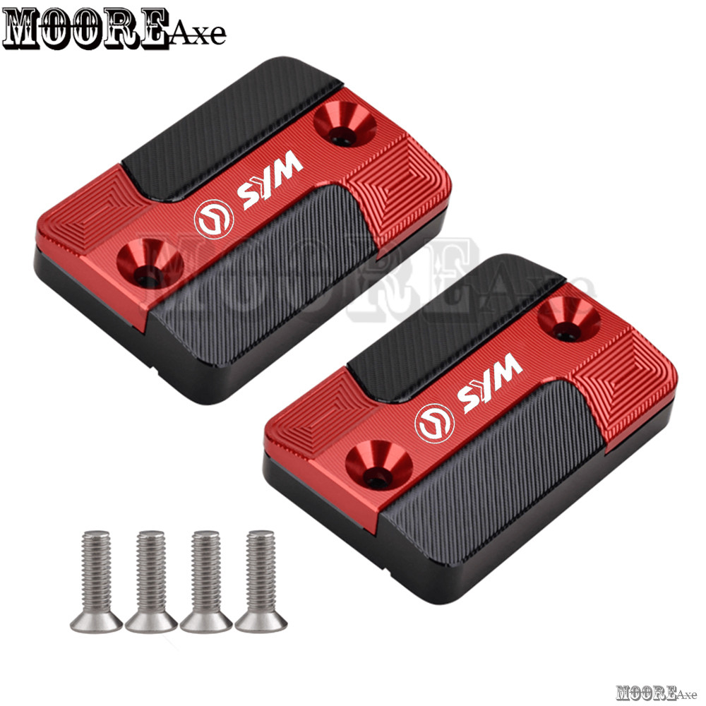 Mooreaxe สําหรับ SYM Cruisym150X JETX125 GPX150 JOYMAX-Z300 รถจักรยานยนต์เบรคปั๊ม CNC ฝาครอบปั๊มด้านบนฝาครอบเบรคหน้าของเหลวกระบอก Master Reservoir ฝาครอบ SBG01