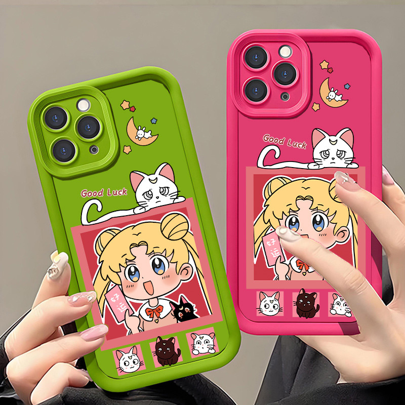 เคส OPPO reno 12F 5G reno 12 11 pro 11F reno 10 Pro PLUS 7 Pro 7Z 8 Pro 8Z 8T 5G reno8 4G reno12 5G Y0057S Sailor Moon Luxury Macaron Candy Color soft Cover phone Case