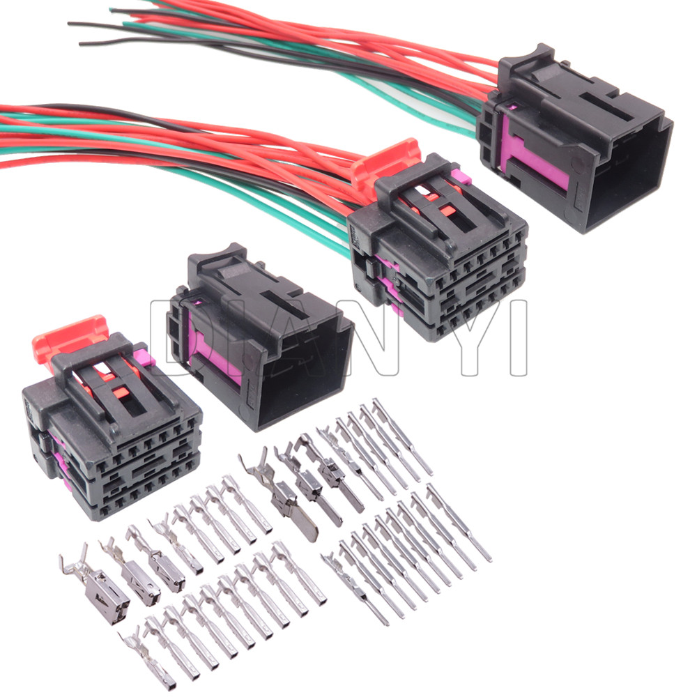 1 ชุด 17 Way Starter Car Seat Wire Cable Socket สําหรับ VW Audi 4F0972575 4F0972483 ขั้วต่อเทอร์มินั