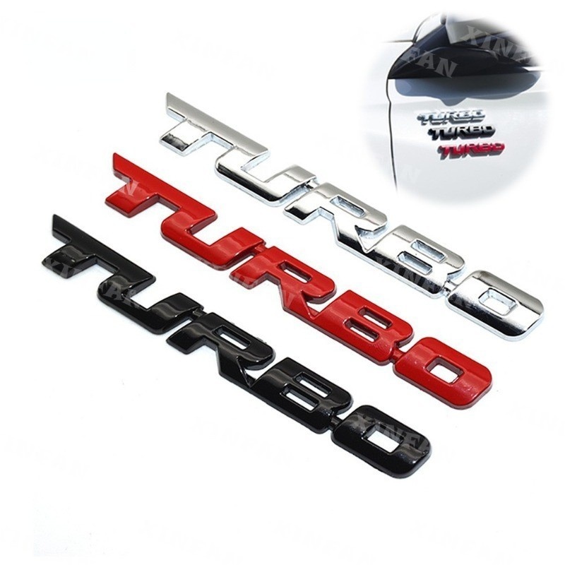 Xf TURBO-Metal Emblem Badge สติ๊กเกอร์ติดรถอเนกประสงค์ สติ๊กเกอร์ติดรถยนต์