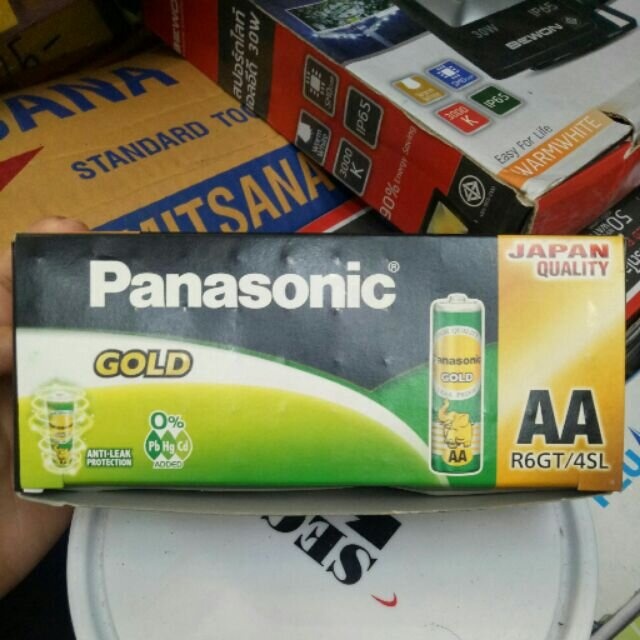ถ่าน Panasonic AA R6GT/4SL 4ก้อน 1แพ้ค ถ่านเขียว 2เอ พานาโซนิค