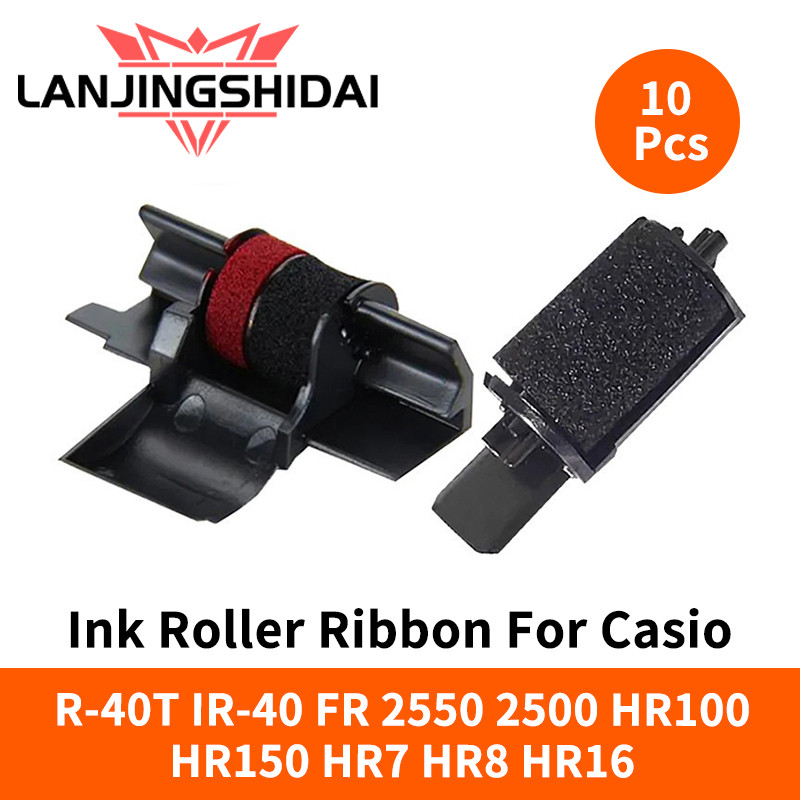 10 ชิ้น Casio R-40T IR-40 Ink Roller เครื่องพิมพ์ริบบิ้นสําหรับ Casio FR 2550 2500 HR100 HR150 HR7 H