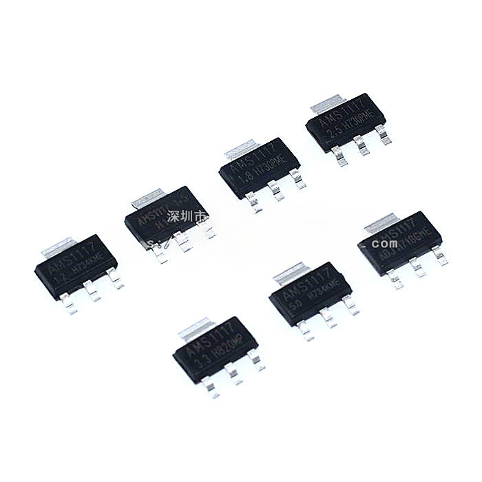 Patch AMS1117-3.3V Buck IC Linear ตัวควบคุมแรงดันไฟฟ้า LDO SOT-223 AMS1117-1.2V, AMS1117-1.5V, AMS1117-1.8V, AMS1117-2.5V, A11, A7, AMS3.3MS11,A1117-2.5V, AMS7, AMS7-3.3MS11