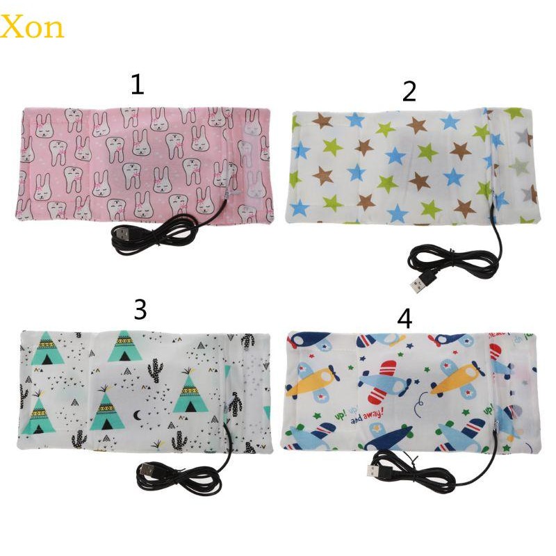 Xon USB เครื่องอุ่นนมกระเป๋าเดินทางรถเข็นเด็กถุงฉนวนขวดนมเด็กเครื่องทําความร้อนขวดนมแบบพกพาอุ่น