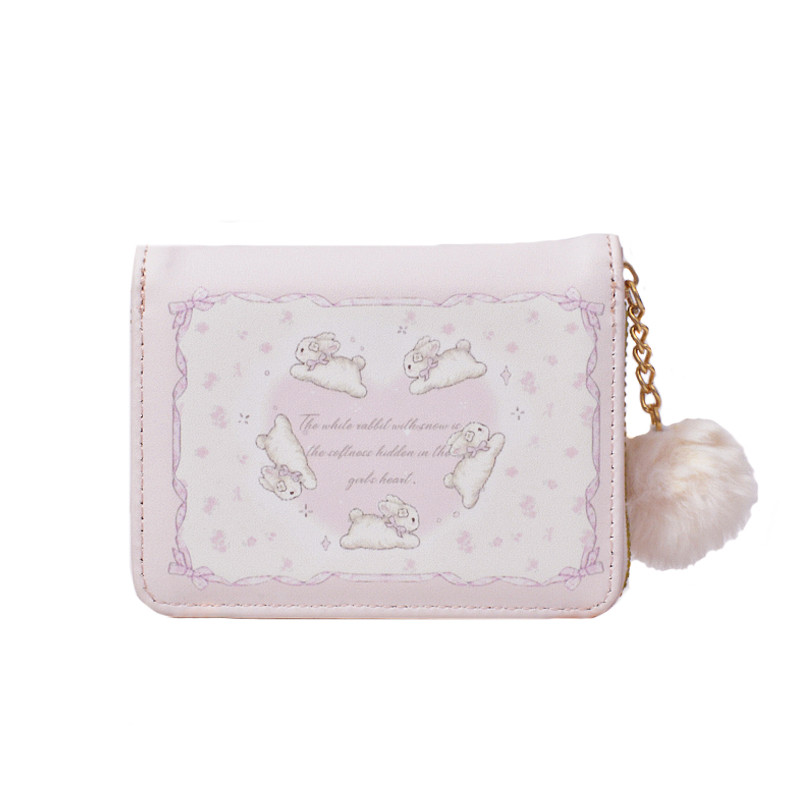 หวานการ์ตูนพิมพ์ผู้หญิงกระเป๋าสตางค์น่ารักมัลติฟังก์ชั่หลายบัตรกรณีเงินสดกระเป๋าสตางค์