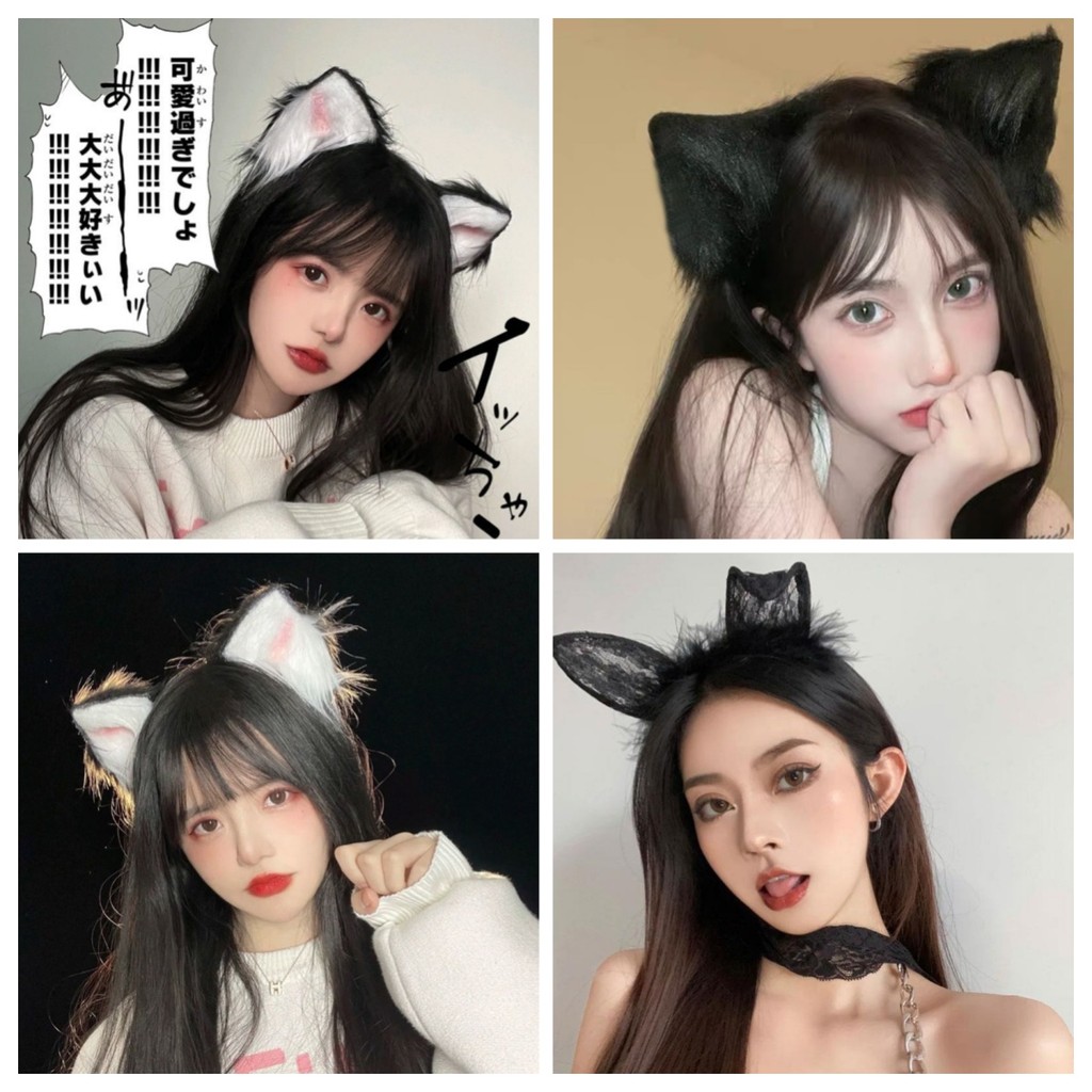 ชุดมารยาทมีหูแมว (ขนมปังรูปหูแมวนึ่ง) กิ๊บติดผม กิ๊บญี่ปุ่นสุดน่ารัก แมว'ส หู (ขนมปังรูปหูแมวนึ่ง) หูจิ้งจอก เครื่องประดับผม