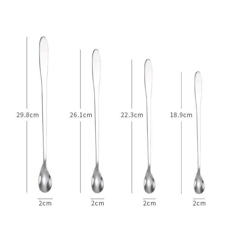 ช้อนคนกาแฟด้ามยาว สแตนเลสเงางาม ใช้งานหลากหลาย ไม่เป็นสนิม เหมาะสำหรับคนกาแฟ น้ำผึ้ง นมข้น - รูปที่ 6