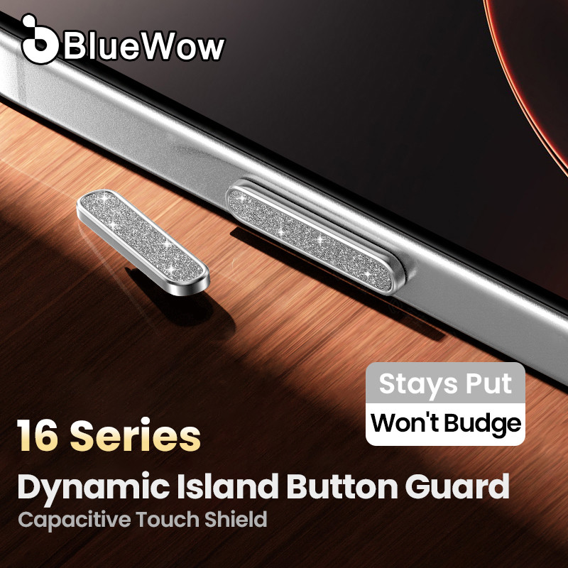 BlueWow ปุ่มแบบไดนามิกตกแต่งสีชมพูสําหรับ IP 16 ,16 Plus ,16 Pro Max Series Dynamic Island โทรศัพท์อ