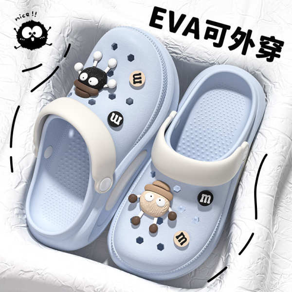 รองเท้าแตะ minxshoes รองเท้าผู้หญิงพื้นหนากันลื่นแบบใหม่ฤดูร้อนปี2025รองเท้าแตะลูกถ่านน่ารักแมทช์ลุค