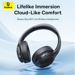 【2-Year Warranty】Baseus BH1 Lite Wireless Headphones,BT6.0,80H Playtime,ENC Clear Calls,Super Bass