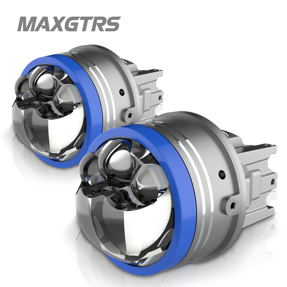 MAXGTRS 3 นิ้ว Bi-led หมอกไฟ Triple เลนส์โปรเจคเตอร์ 3 สี Spotlight 150W 30000LM Universal หมอกโคมไฟ
