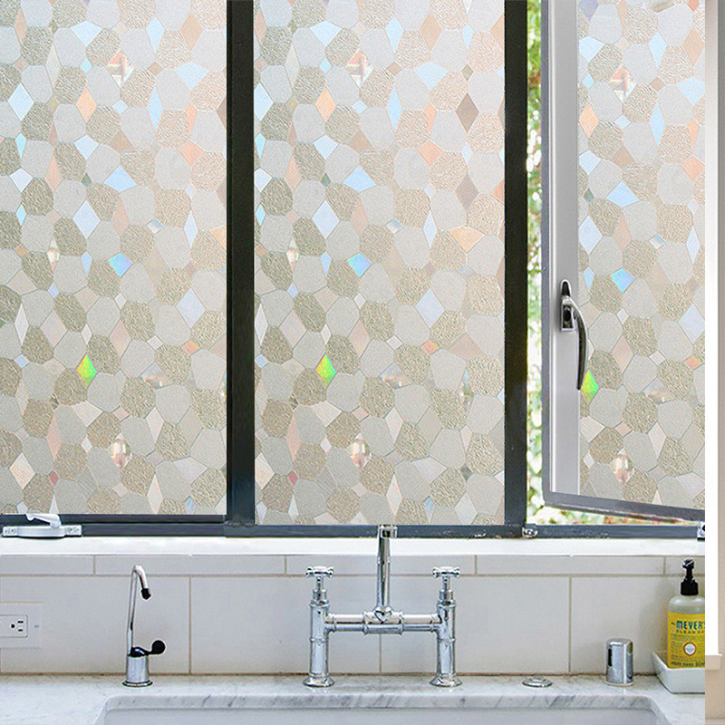 สติ๊กเกอร์ติดกระจก.Static YYT สำหรับความเป็นส่วนตัวและแสงธรรมชาติในห้องน้ำ