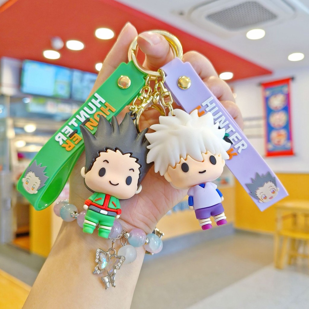 GANTUNGAN Hunter x Hunter พวงกุญแจอะนิเมะ Killua Gon Hisoka Kurapika พวงกุญแจน่ารัก