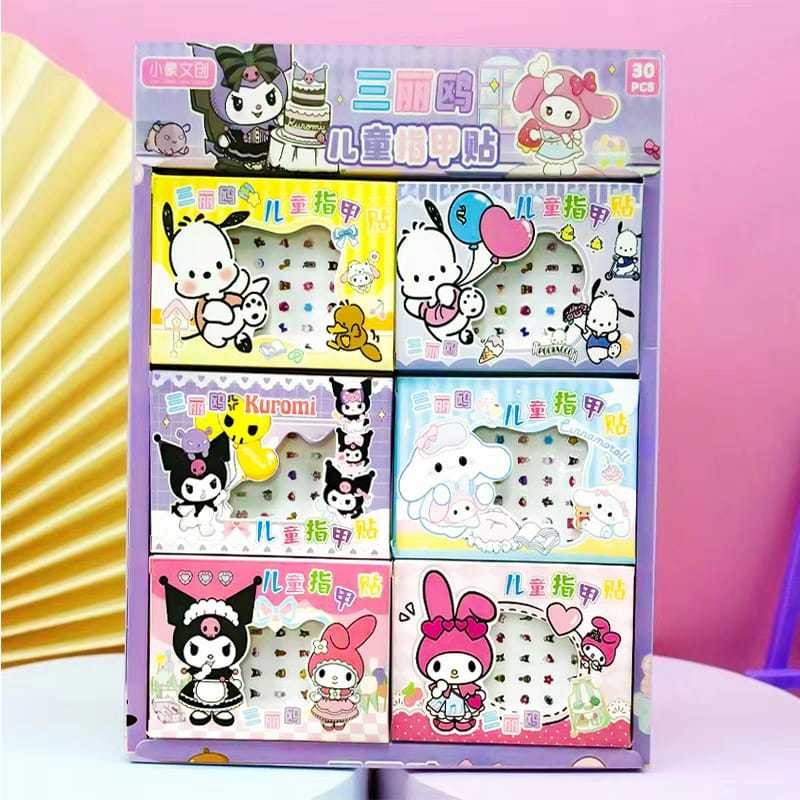 HELLO_Sanrio สติ๊กเกอร์ติดเล็บสําหรับเด็ก / สติ๊กเกอร์ติดเล็บ Sanrio STK82