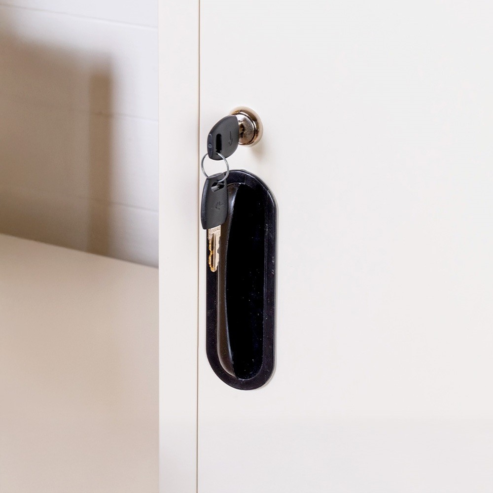 [จัดส่งพร้อมติดตั้งฟรี] KIOSK ตู้รองเท้าเหล็ก 8 แผ่นชั้นปรับได้ กันสนิม กุญแจ/รหัส  **มีใบกำกับภาษี** - รูปที่ 7