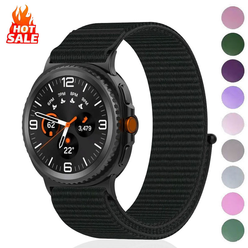 สายไนลอนใหม่สําหรับ Samsung Galaxy Watch 8 44 มม.40 มม.คลาสสิก Replacment สร้อยข้อมือกีฬา Watchband Correa สําหรับนาฬิกา 8 Classic Band