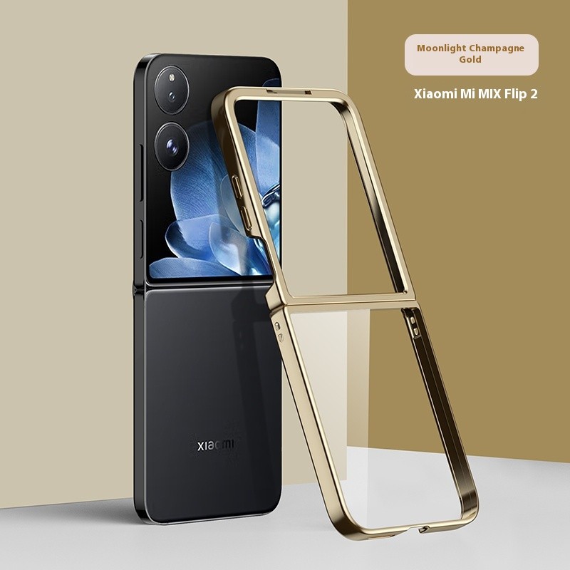 หรูหราชุบกรอบใสพับเคสโทรศัพท์สําหรับ เสี่ยวหมี่ ผสม พลิก 2 ผสมพลิกบางฮาร์ดพีซีกันกระแทกป้องกันปกหลังอุปกรณ์เสริม