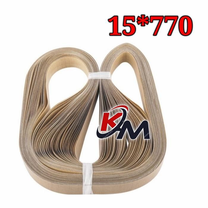 MESIN เครื่องซีลเทปสายพานผ้าเทฟลอน 15 x 770 สําหรับเครื่องซีลสายพาน FRB-770