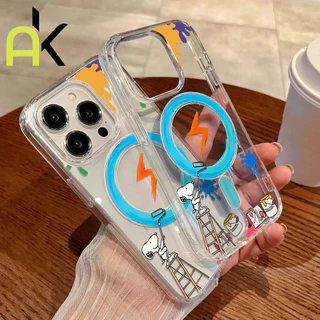 AK เคสชาร์จไร้สายสำหรับSamsung S26 Ultra A57 A37 A56 A36 A17 A16 A15 A55 A54 A06 A07 S25 Wireless Chargingรูปภาพสนูปปี้