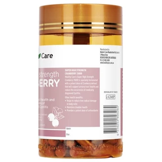 Healthy Care Super Cranberry 25000 90 Capsules สารสกัดจากแครนเบอร์รี่ สารต้านอนุมูลอิสระ รักษาสุขภาพกระเพาะปัสสาวะ