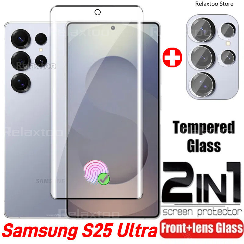 Samsung S25Ultra 2025 2in1 3D โค้งกระจกนิรภัยสําหรับ Samsung Galaxy S25 Ultra Plus + FE S25 + S25Ult