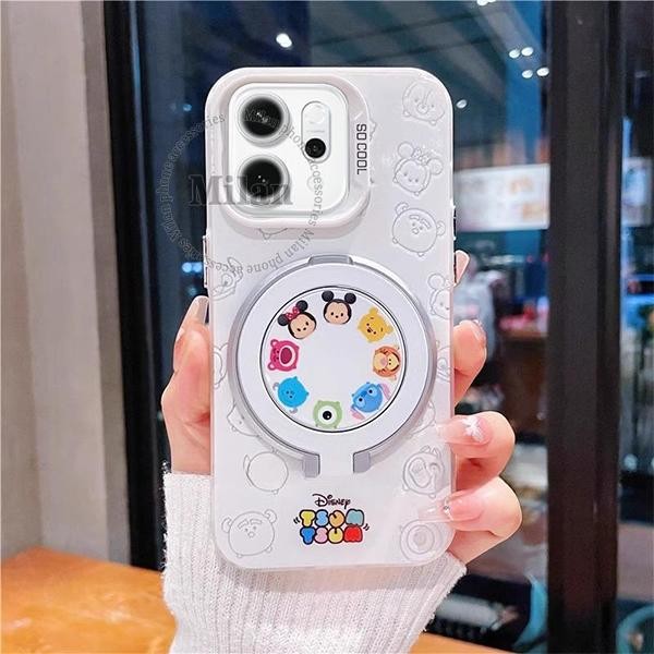 เคสสำหรับ OPPO Reno 14 14F 5G เคส OPPO Reno14 Pro ลายการ์ตูนมิกกี้เมาส์และมินนี่ เคสโทรศัพท์มือถือแบรนด์ดัง กันกระแทก ผิวด้าน แข็ง