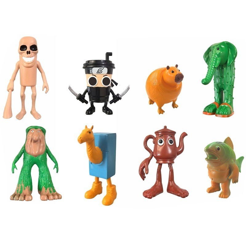 🔥พร้อมส่ง🔥6/8pcs Tung Tung Tung Sahur  โมเดล ทุงทุงทุง ซะฮูร์ ขนาด 4.5-9.0cm ของเล่นสก์ท็อปรุ่นเครื่องประดับ - รูปที่ 4