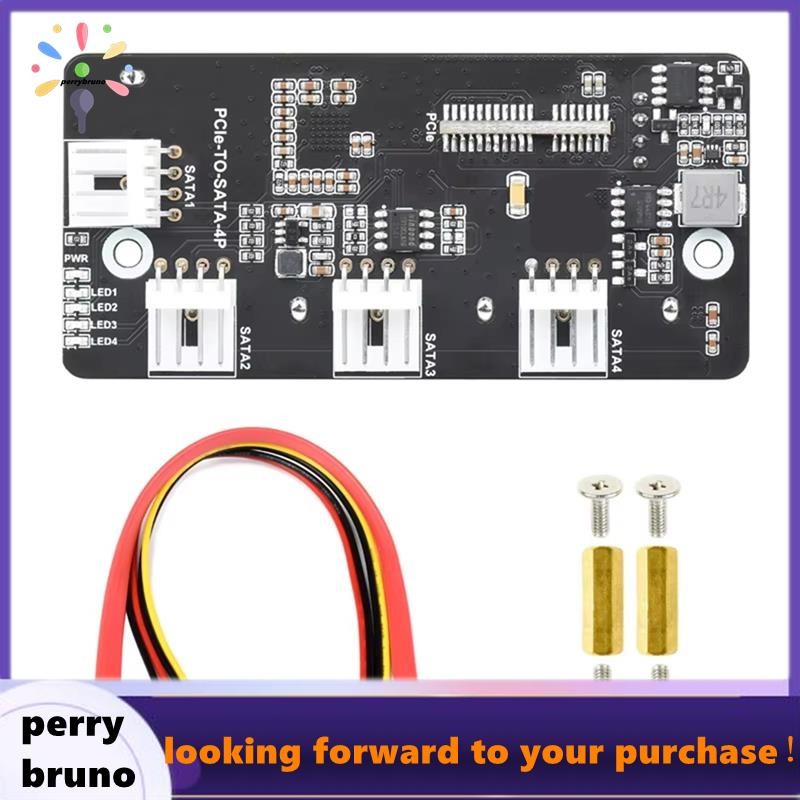 สําหรับโมดูล Compute 4 CM4 PCIe ถึง SATA PCI-E ถึง Four-Way SATA3.0 การ์ด 6Gbps ความเร็วสูง SATA บอร