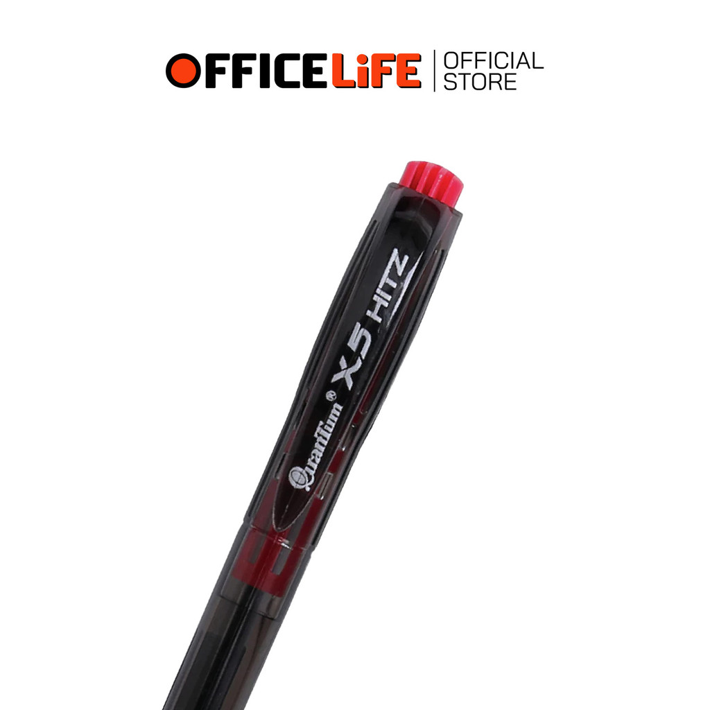 Quantum (ควอนตัม) ปากกาลูกลื่น เจลลูลอยด์ รวมรุ่น X5 Hitz 0.5 มม. หมึกน้ำเงิน แดง ดำ ( 50 ด้าม ) — صورة 5