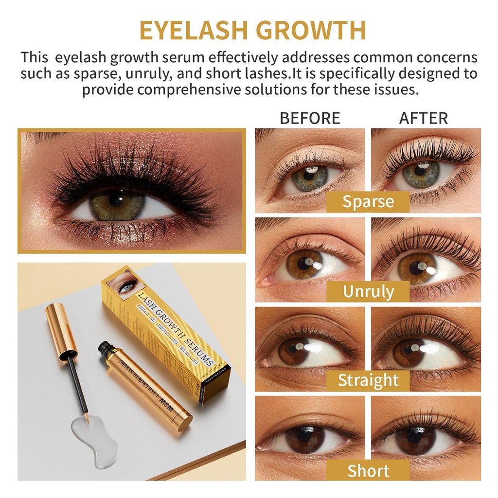 Updated W3W Lash Serum for Eyelash Enhance, Eyelash Growth Serum, Gentle Formula for Longer, Fuller,
