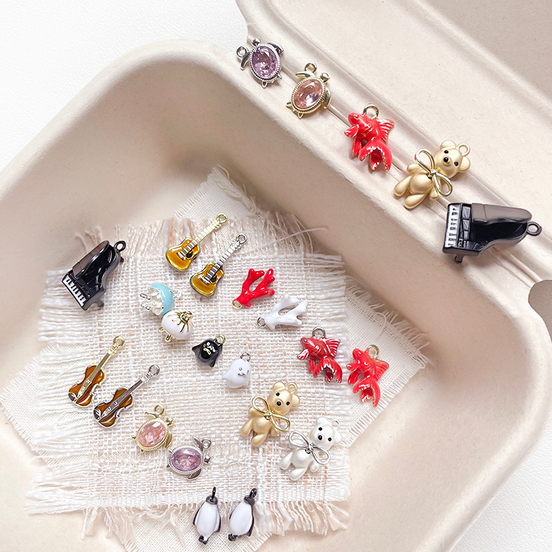 โลหะผสม Ocean Series Coral Penguin เปียโนแมงกะพรุน DIY Handmade อุปกรณ์เสริมจี้ลูกปัดเครื่องประดับสร้อยข้อมืออุปกรณ์เสริม - รูปที่ 3