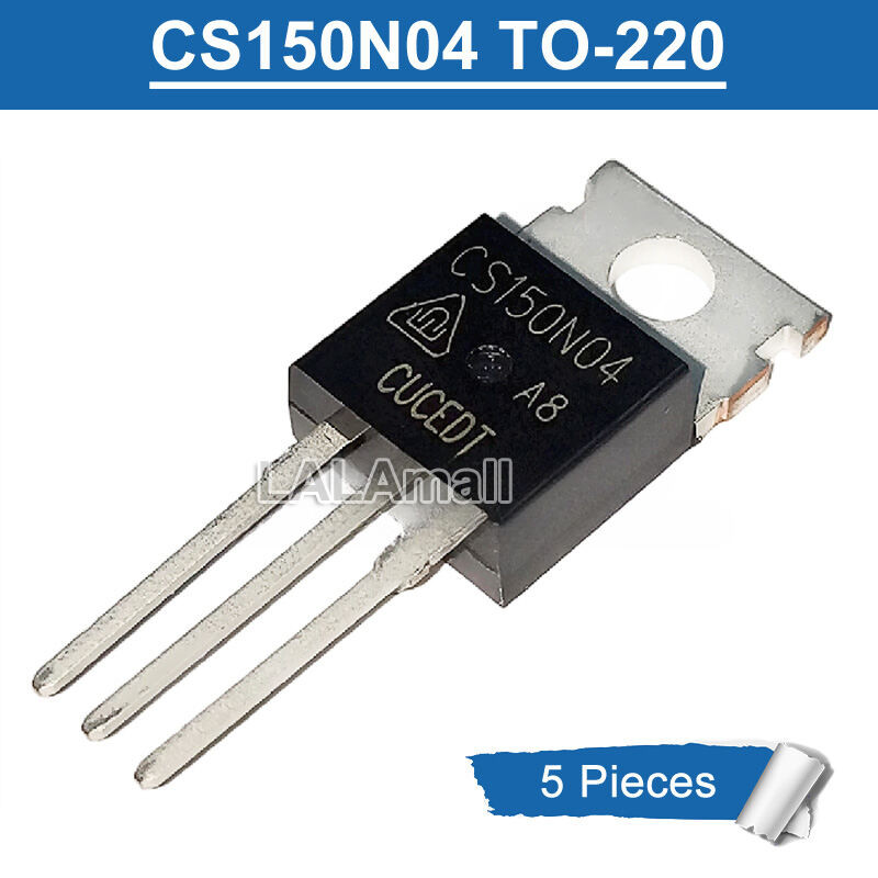 5pcs CS150N04 CS 150N04 TO-220 CS150N04A8 TO220 150A/40V MOSFET ทรานซิสเตอร์ใหม่ 7K0R