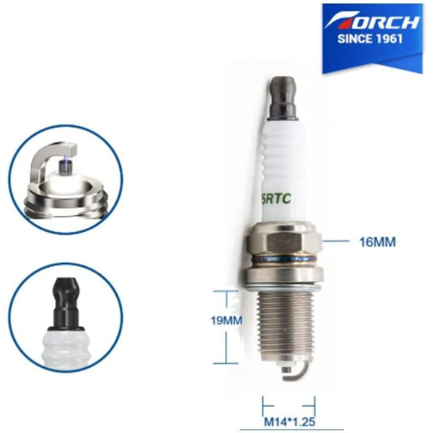 2PK TORCH K5RTC หัวเทียนแทนที่สําหรับ CHAMPION 71G RC12YC ใช้งานร่วมกับ Briggs & Stratton 491055 491